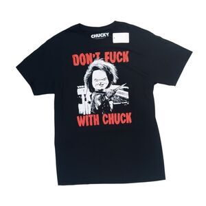 NWT Chucky Horror Black Graphic Tee Don't Fk With Chuck T-shirt M Spencer's